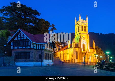 Christus Kirche in Shimla ist die zweitälteste Kirche in Nordindien Stockfoto