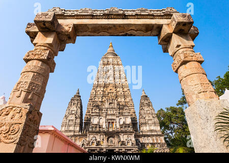 Bodh Gaya ist eine religiöse Stätte und Wallfahrtsort mit dem Mahabodhi Tempel Komplex in Gaya Bezirk im Bundesstaat Bihar, Indien verbunden ist Stockfoto