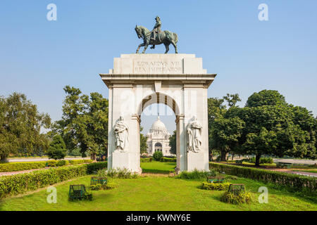 Eingangstor an der Victoria Memorial, es ist ein britischer Gebäude in Kolkata, West Bengal, Indien. Stockfoto