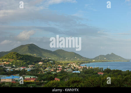 Die Insel Carriacou, gesehen vom Grand View Hotel, Grenadine Inseln, Karibik Stockfoto