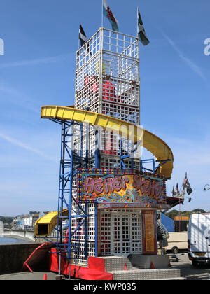 Helter Skelter Messegelände fahren, UK im Sommer Stockfoto