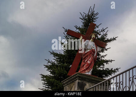 Kirche mit Jesus Christus. Stockfoto