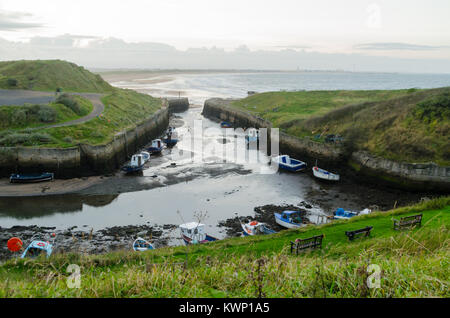 Seaton Sluice Hafen in Seaton Sluice, Northumberland Stockfoto