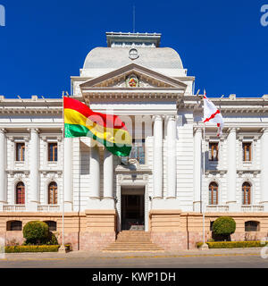 Der oberste Gerichtshof von Bolivien in Sucre ist in Sucre, die konstitutionelle Hauptstadt von Bolivien entfernt Stockfoto