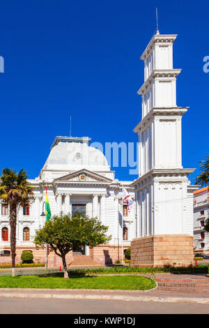 Der oberste Gerichtshof von Bolivien in Sucre ist in Sucre, die konstitutionelle Hauptstadt von Bolivien entfernt Stockfoto
