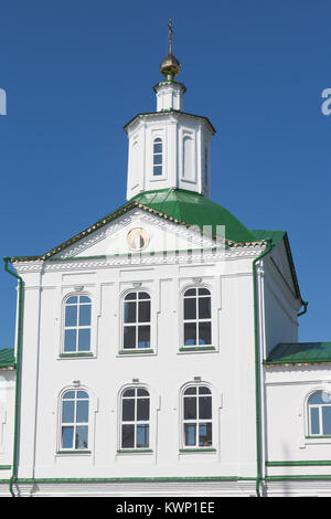 Fragment der Bau der Kirche St. Nikolaus in Kotlas, Archangelsker Gebiet, Russland Stockfoto