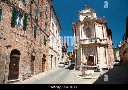 Barocke Cappella della Madonna del Rosario (Kapelle Unserer Lieben Frau vom Rosenkranz) auf der Piazza Casa del Cavallo im historischen Zentrum von Siena aufgelisteten Welt Heri Stockfoto