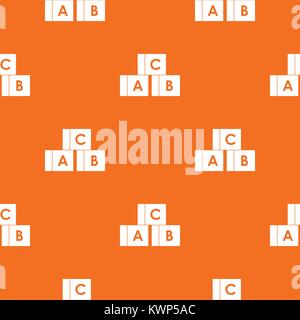 Alphabet Würfel mit Buchstaben A, B, C Muster nahtlose Stock Vektor