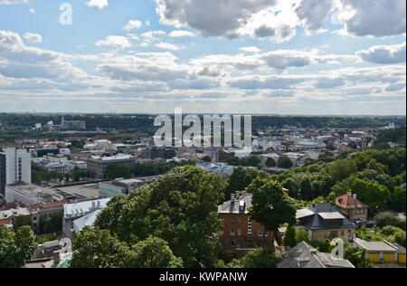 Panoramablick von Kaunas, Litauen Stockfoto