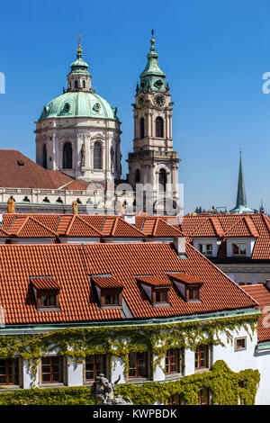 Kirche St. Nikolaus Prague Mala Strana Tschechische Republik Stockfoto