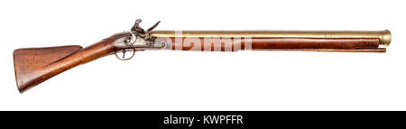 Bumford messing Doppelläufige der Musketen musketoon Schiff oder Boot Waffe, c 1760 Stockfoto