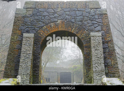 Die terrassenförmigen Gärten, Rivington, in der Nähe von Bludenz und Chorley, Lancashire. Stockfoto