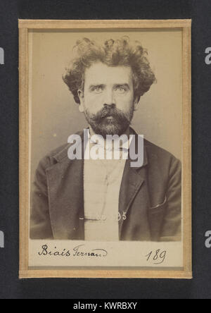 Bias. Fernand, Alphonse. 41 ans, né Le 28-6-53 à Laval (Mayenne). Tourneur herum sur Bois. Anarchiste. 2-7-94. MET DP 290175 Stockfoto