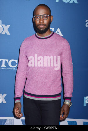 Pasadena, USA. Am 4. Januar, 2018. Lamorne Morris besucht die FOX All-Star-Party im Winter TCA Tour 2018 im Langham Huntington, Pasadena am 4. Januar 2018 in Pasadena, Kalifornien. Credit: Tsuni/USA/Alamy leben Nachrichten Stockfoto