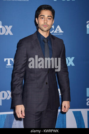 Pasadena, USA. Am 4. Januar, 2018. Manish Dayal besucht die FOX All-Star-Party im Winter TCA Tour 2018 im Langham Huntington, Pasadena am 4. Januar 2018 in Pasadena, Kalifornien. Credit: Tsuni/USA/Alamy leben Nachrichten Stockfoto