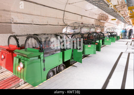 Mail Schiene, Postmuseum, Mount Pleasant, London Stockfoto