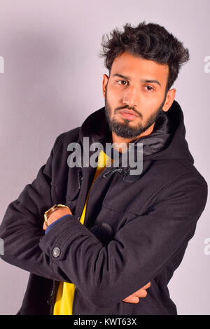 Junge männliche Model Portrait, Pune, Maharashtra Stockfoto