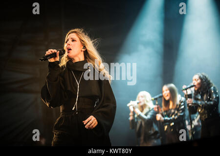 Dänemark, Skanderborg - August 11, 2017. Der englische Sänger und Songwriter Ellie Goulding führt ein Live Konzert während der dänischen Musik Festival SmukFest 2017. Stockfoto