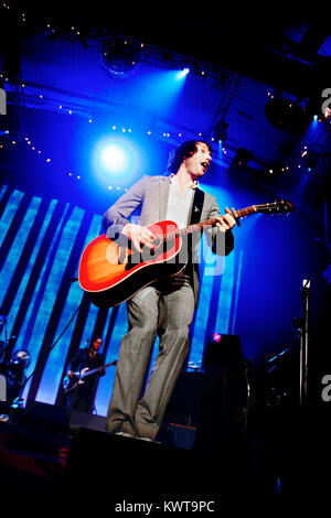 Der englische Sänger, Songschreiber und Multiinstrumentalist James Blunt führt ein Live Konzert in KB Hallen in Kopenhagen. Dänemark 22.03.2008. Stockfoto