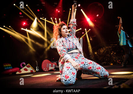 Dänemark, Skanderborg - August 10, 2017. Der kanadische Sänger und Songwriter Kiesza führt ein Live Konzert während der dänischen Musik Festival SmukFest 2017. Stockfoto