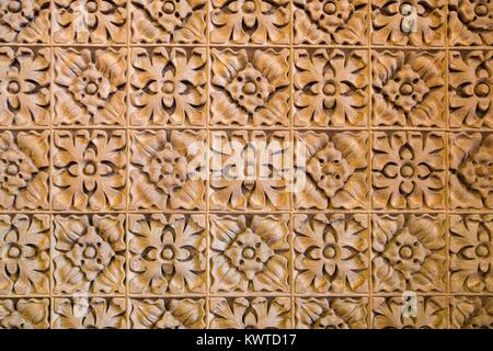 Wand oder der Stein mit Blumenmotiv Muster Stockfoto