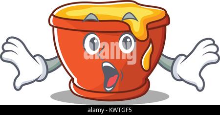 Überrascht Honig Charakter Cartoon Stil Stock Vektor