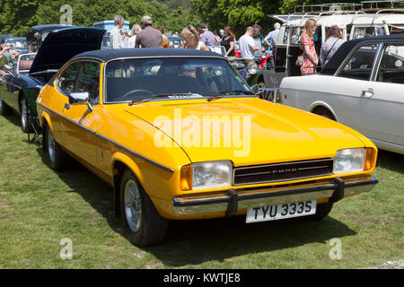 Ford Capri Mk2 auf Anzeige in der haslemere Classic Car Show Stockfoto