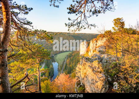 Beuron: Donau-Durchbruch (Donau Durchbruch), Schwäbische Alb, Schwäbische Alb, Baden-Württemberg, Deutschland Stockfoto