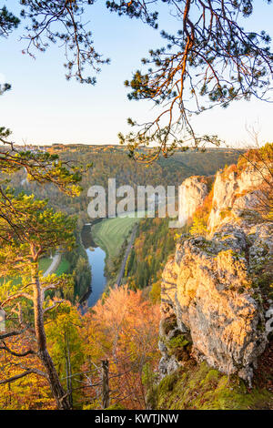 Beuron: Donau-Durchbruch (Donau Durchbruch), Schwäbische Alb, Schwäbische Alb, Baden-Württemberg, Deutschland Stockfoto