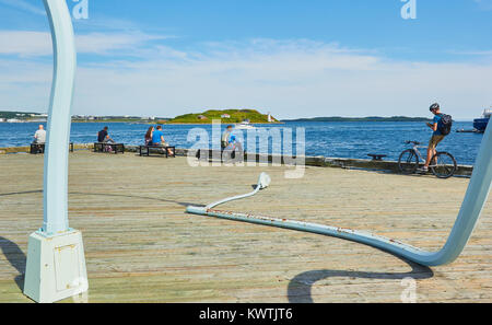 Die Art und Weise, wie die Dinge sind (2012) street lamp Skulptur von Chris Hanson und Hendrika Sonnenberg, Halifax, Nova Scotia, Kanada Stockfoto