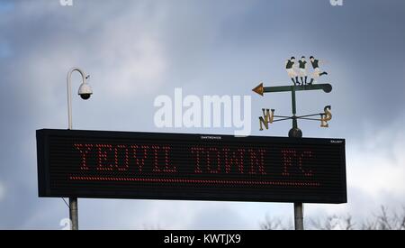 Das weathervane an Huish Park home von Yeovil Town Football Club. 01. Jan 2018 Stockfoto