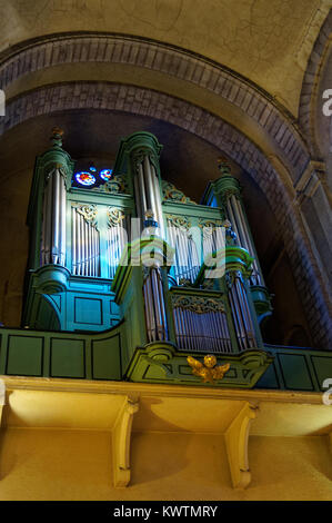 Orgel der Basilika Notre Dame de la Victoire in St Raphael, Var, Côte d'Azur Stockfoto