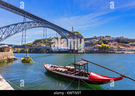 Dom Luis Brücke in Porto, Portugal Stockfoto