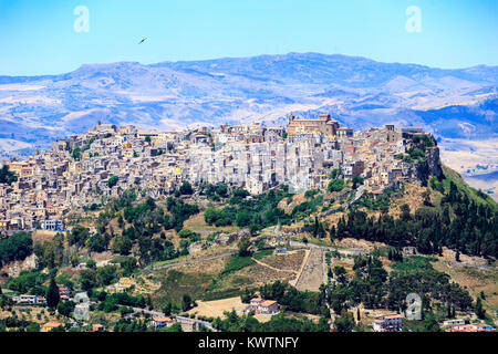 Calascibetta, Sizilien, Italien Stockfoto