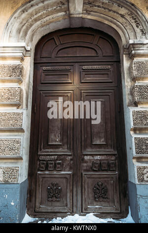 Alte Holztür Stockfoto