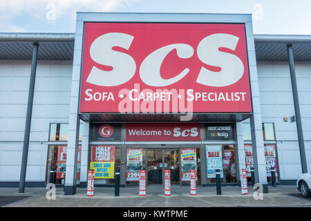 Die SCS-Store auf der Brunel Retail Park, Rose Kiln Road, Lesung. Stockfoto