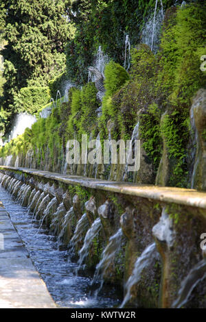 Le Cento Fontane, Villa d'Este Brunnen und Garten im Tivoli in der Nähe von Roma, Italien Stockfoto