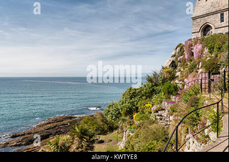 St Michael's Mount, Marazion, Cornwall, UK. Die Gärten im Sommer Stockfoto