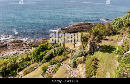 St Michael's Mount, Marazion, Cornwall, UK. Die Gärten im Sommer Stockfoto