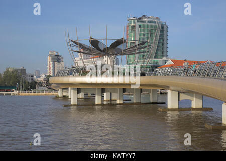 Blick entlang des Flusses tho kann in kann Vietnam tho Stockfoto