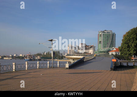 Blick entlang des Flusses tho kann in kann Vietnam tho Stockfoto