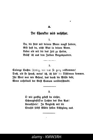 Dieser Titel bezieht sich auf eine bestimmte Seite aus einem Werk namens „die Wüstenharfe“, wahrscheinlich ein literarisches oder künstlerisches Werk, das sich mit Wüstenlandschaften oder Themen befasst. Seite 141 enthält ein Schlüsselelement oder eine Illustration aus dem Werk. Stockfoto