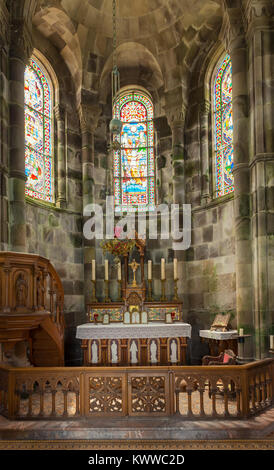 FURNAS, Sao Miguel, Azoren - 27. APRIL 2016: Kapelle Ermida De Nossa Senhora das vitorias Stockfoto