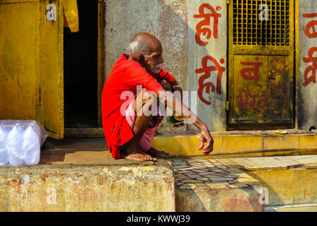 Indische Pilger, Varanasi Indien Stockfoto