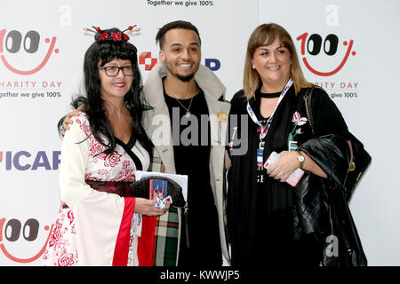 Die ICAP-Charity Tag Ankunft gehalten am 2 Broadgate - Ankunft mit: Aston Merrygold Wo: London, Großbritannien Wann: 05 Dec 2017 Credit: WENN.com Stockfoto