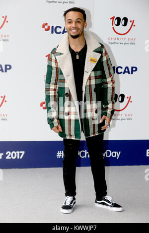 Die ICAP-Charity Tag Ankunft gehalten am 2 Broadgate - Ankunft mit: Aston Merrygold Wo: London, Großbritannien Wann: 05 Dec 2017 Credit: WENN.com Stockfoto