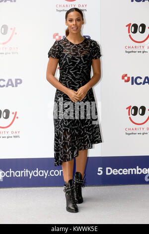 Die ICAP-Charity Tag Ankunft gehalten am 2 Broadgate - Ankunft mit: Rochelle Humes Wo: London, Großbritannien Wann: 05 Dec 2017 Credit: WENN.com Stockfoto