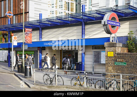 Colindale Zug- und U-Bahn Station in London, England Stockfoto