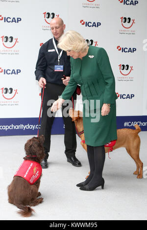 Die ICAP-Charity Tag Ankunft gehalten am 2 Broadgate - Ankunft mit: Camilla, Herzogin von Cornwall, Wo: London, Vereinigtes Königreich, wenn: 05 Dez 2017 Credit: WENN.com Stockfoto