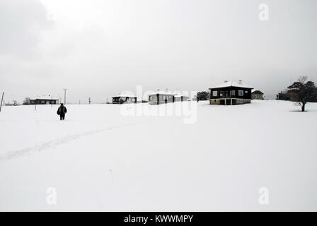 Winter in Aladag plateau Bolu Provinz der Türkei. Stockfoto